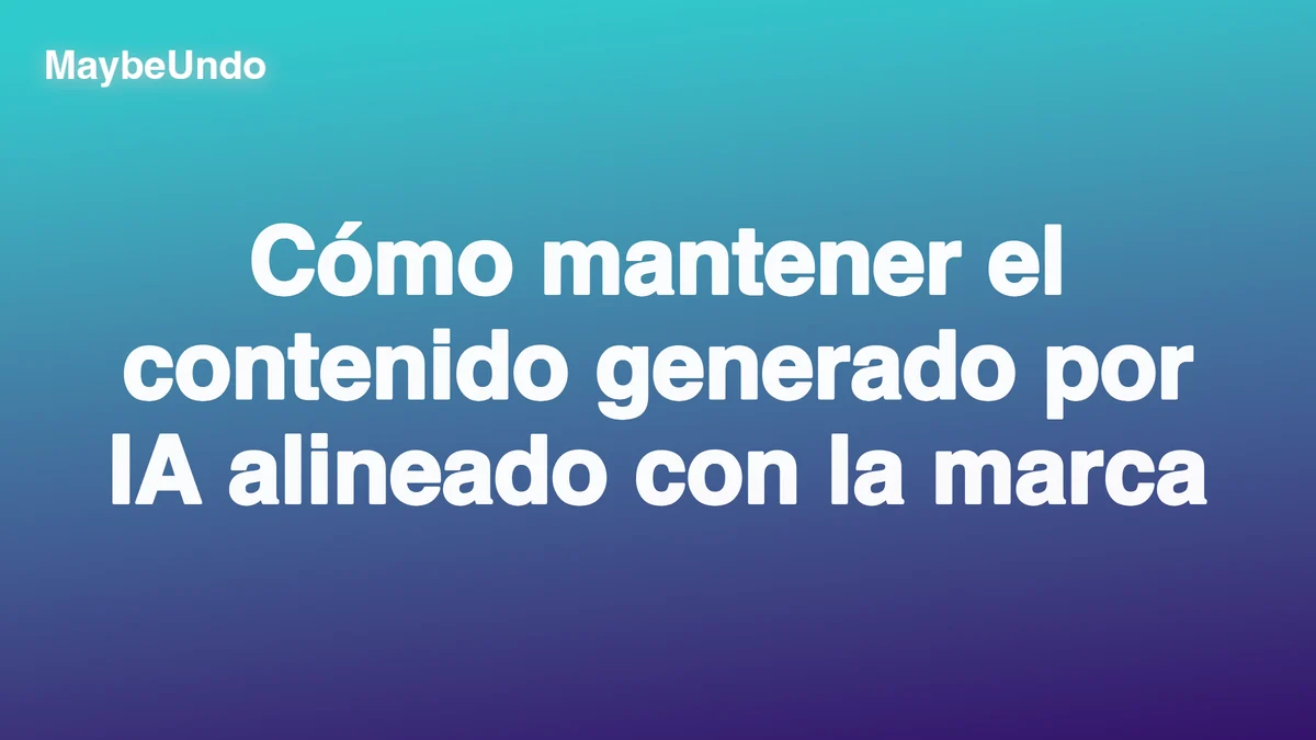 Proceso de revisión de marca para demos, vídeos y presentaciones generados con IA